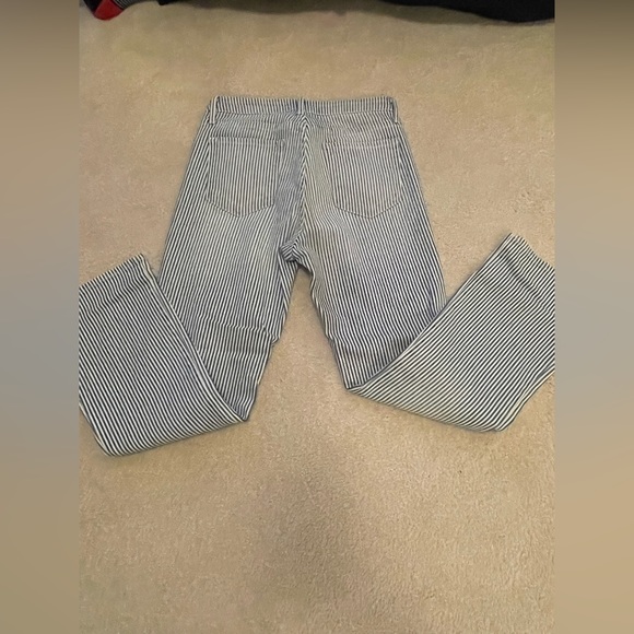 Blue and White Stripped Jeans - Picture 3 of 4